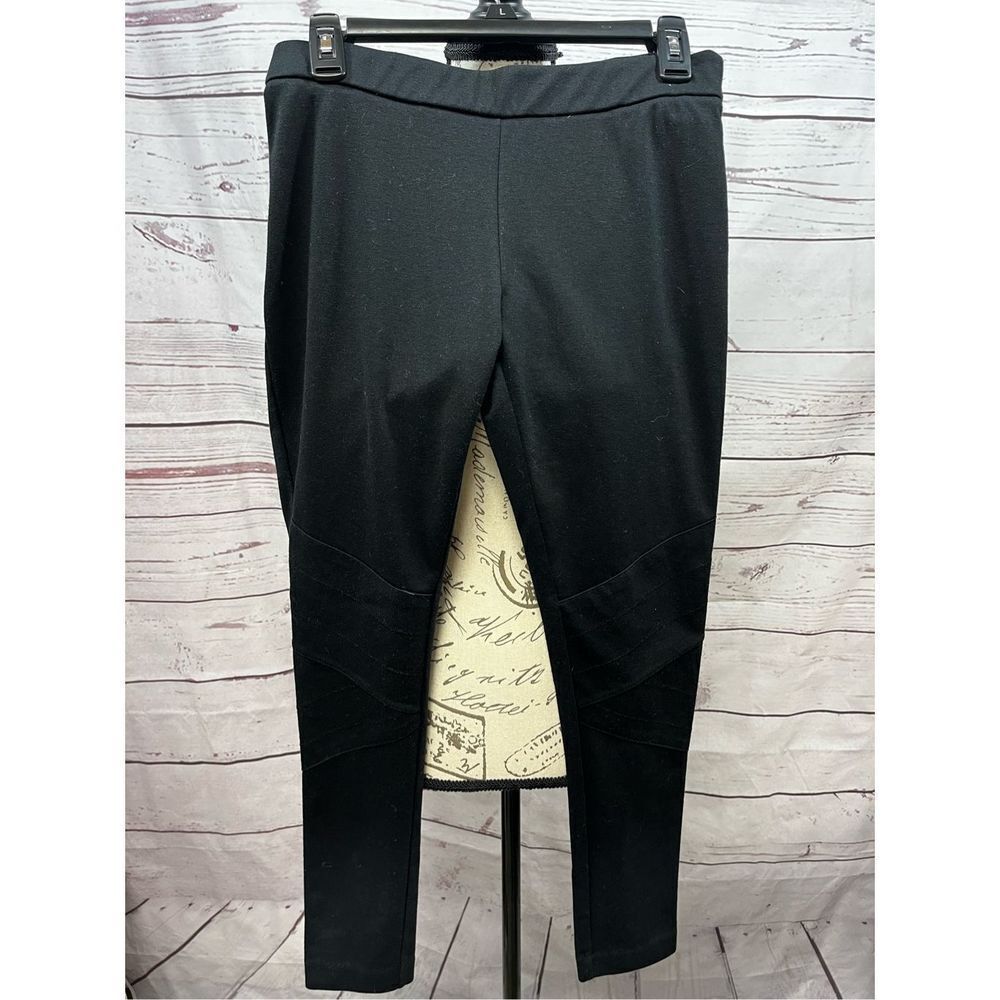 Banana Republic medium petite black skinny leggings side zip (#1823)